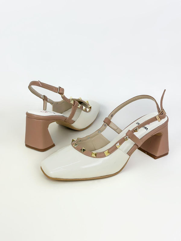 CECILY CUERO CHAROL TALCO x CONFECCION CARAMELO - TACON 5.5 (7CM) - ESTILETO MUJER - CALZADO CACHATINA