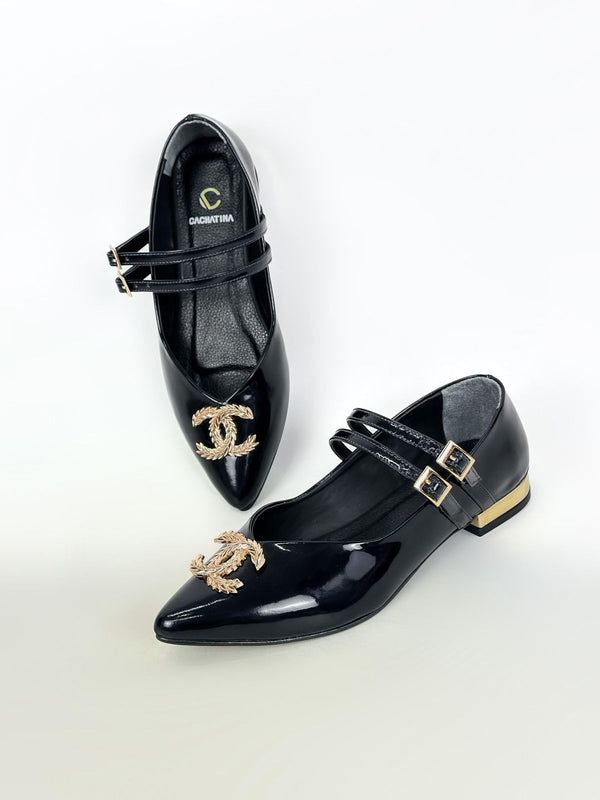 TILLY- CHAROL AZUL NOCHE - BALETA - CALZADO CACHATINA