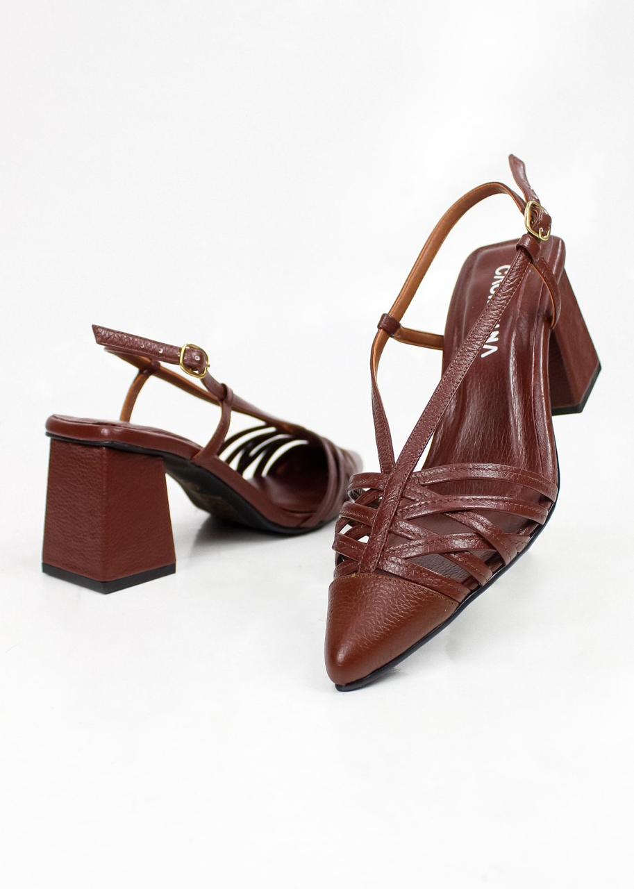 STILETTO SERENA- BAMBY CHOCOLATE - TACON 5.5 - ESTILETO MUJER - CALZADO CACHATINA