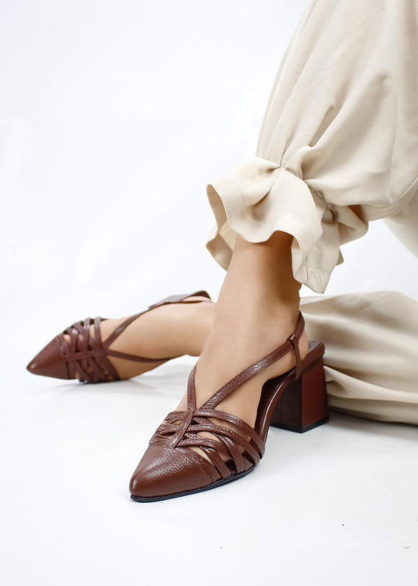 STILETTO SERENA- BAMBY CHOCOLATE - TACON 5.5 - ESTILETO MUJER - CALZADO CACHATINA