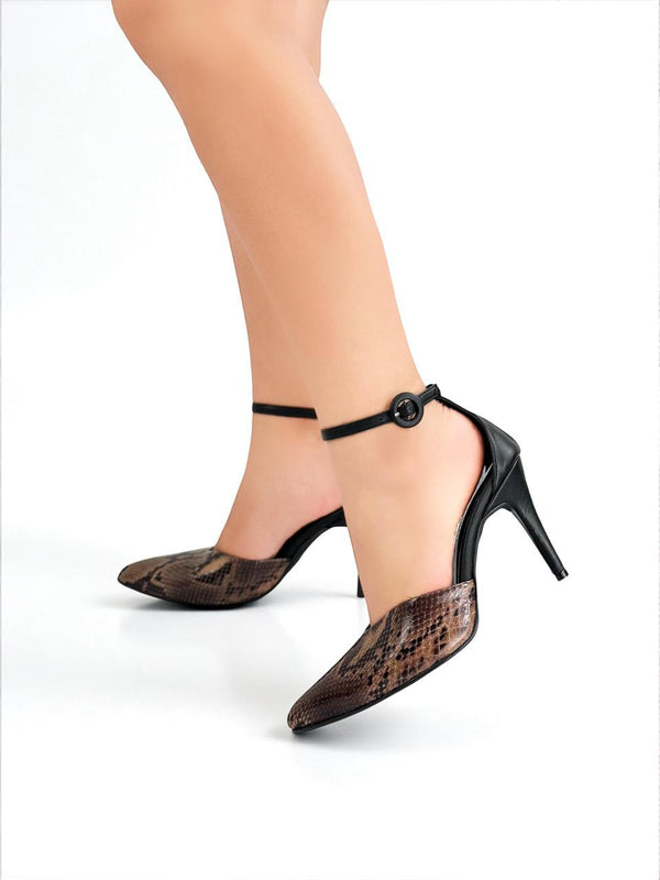 STILETTO YAMI- FOLIA CASCABEL MOCOA X BAMBY NEGRO - TACON 7.5 - ESTILETO MUJER - CALZADO CACHATINA
