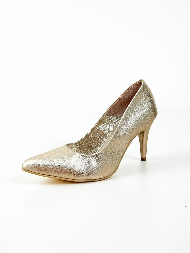 STILETTO ANELY -FEDERICA DORADA- TACON 7.5 - ESTILETO MUJER - CALZADO CACHATINA