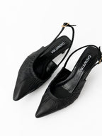 STILETO BLOOM - CONFECCION NEGRO - ALTURA 5.5 (8 CM) - CALZADO CACHATINA