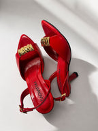 TACON NOVELLEA - CHAROL ROJO - ALTURA 5.5 (7,5 CM) - CALZADO CACHATINA