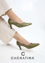 STILETTO TRENDY - ELA VERDE DIVA  - TACON 5.5 - ESTILETO MUJER - CALZADO CACHATINA