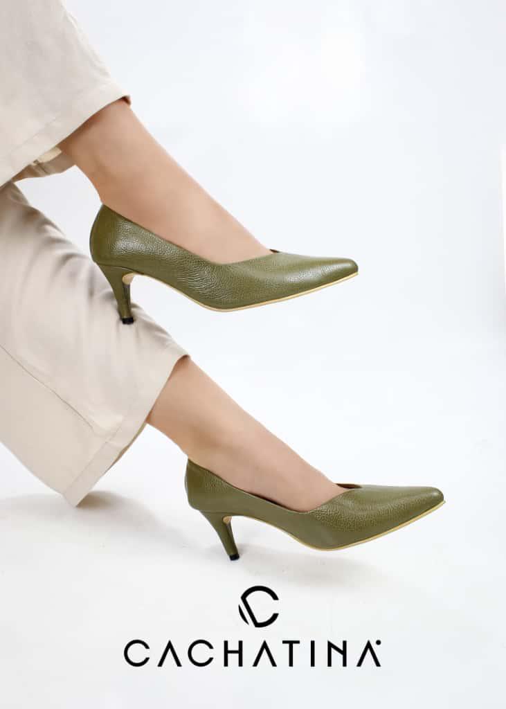STILETTO TRENDY - ELA VERDE DIVA  - TACON 5.5 - ESTILETO MUJER - CALZADO CACHATINA