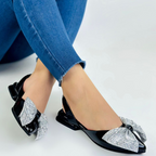 CALZADO CACHATINA - ZUECO MUJER - YAILY - CUERO CHAROL NEGRO