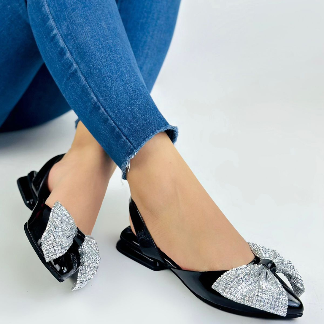 CALZADO CACHATINA - ZUECO MUJER - YAILY - CUERO CHAROL NEGRO