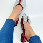 CALZADO CACHATINA - ZUECO MUJER - YAILY - CUERO CHAROL ROJO