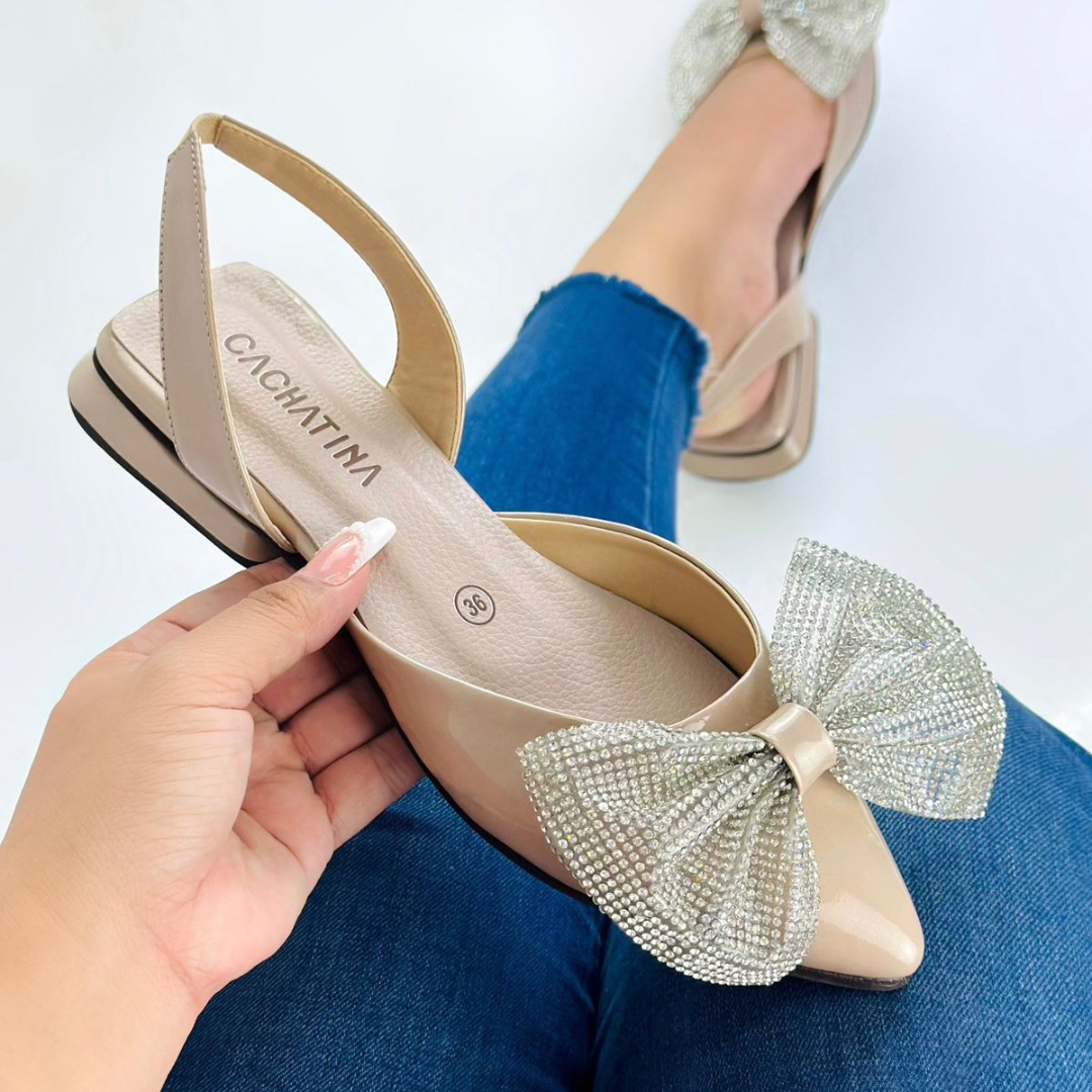 CALZADO CACHATINA - ZUECO MUJER - YAILY - CUERO CHAROL TAUPE