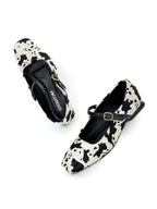 BALETA LUPE -PRINT VACA X BAMBIE NEGRO - TACON 1.5- BALETA- CALZADO CACHATINA