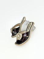 TACON INCO - CHAROL CHOCOLATE X CONFECCION ORO - TACON CRISTAL 3.5  - TACON MUJER - CALZADO CACHATINA