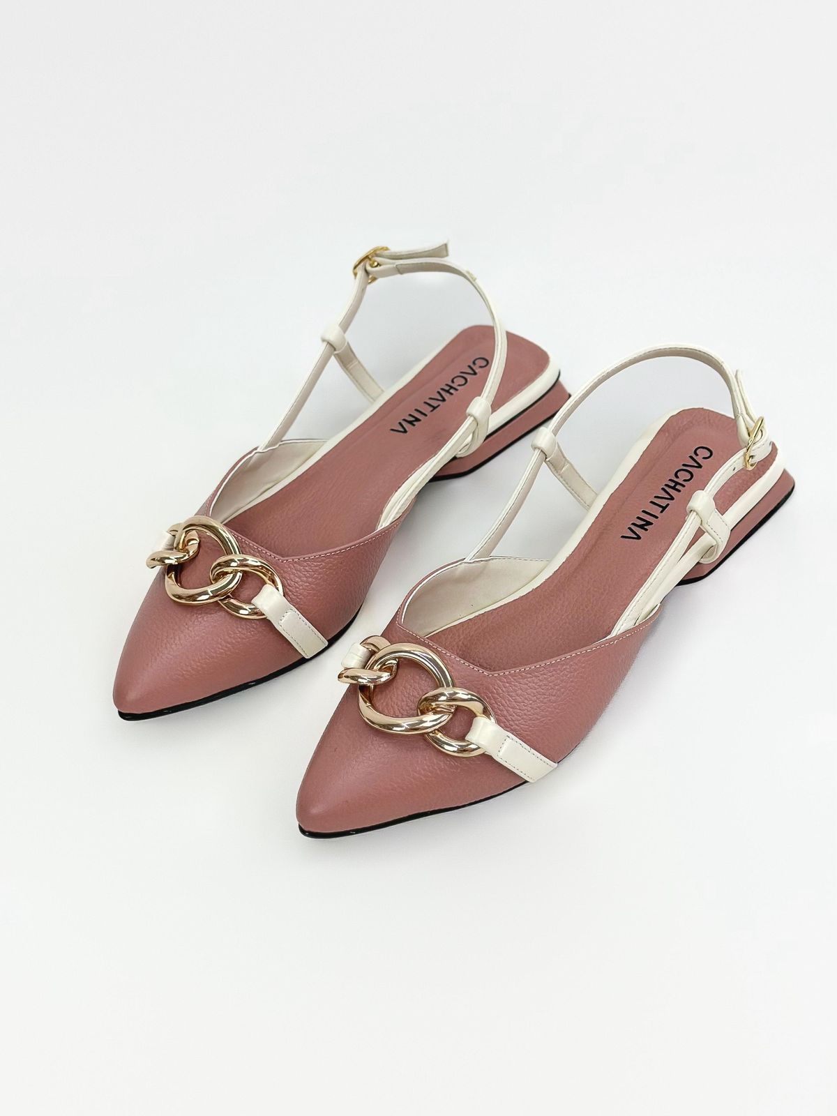 BALETA MERRELL - BAMBIE GUAYABA X OSTRA SATIN - TACON 1.5- BALETA- CALZADO CACHATINA