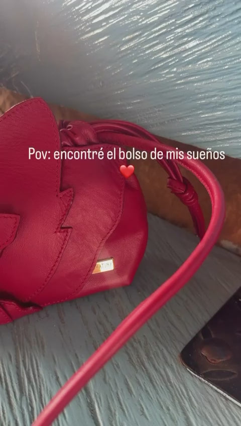 BOLSO CACHATINA - CAMILLE BAG - CONFECCION ROJO NUEVO