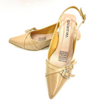 BINNA - CALZADO CACHATINA - ESTILETO MUJER - CUERO CHAROL TAUPE - TACON 3.5 (5 CM)