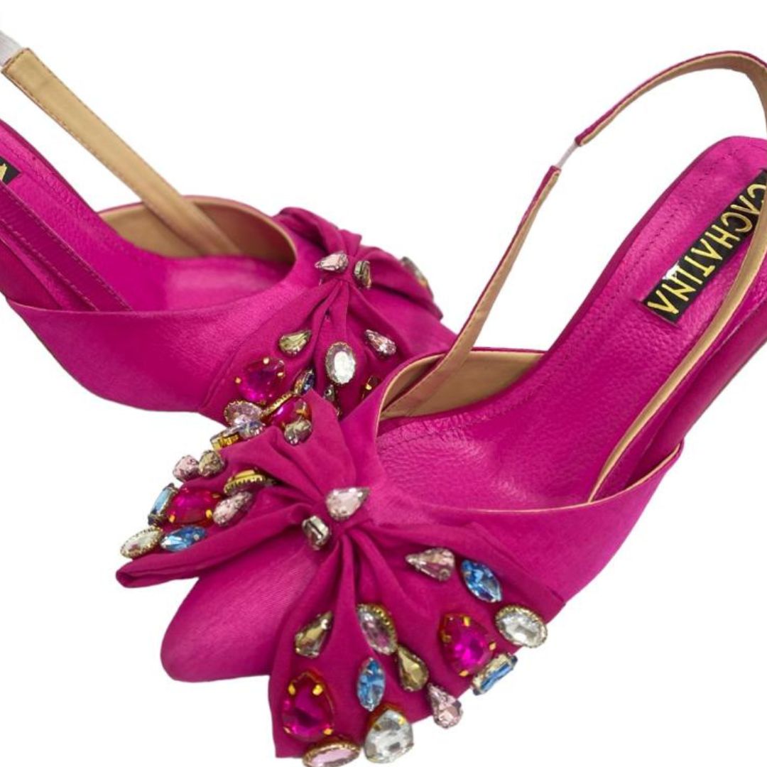 KYLIE - CALZADO CACHATINA - ESTILETO MUJER - CUERO FUCSIA - TACON 7.5 (10 CM)