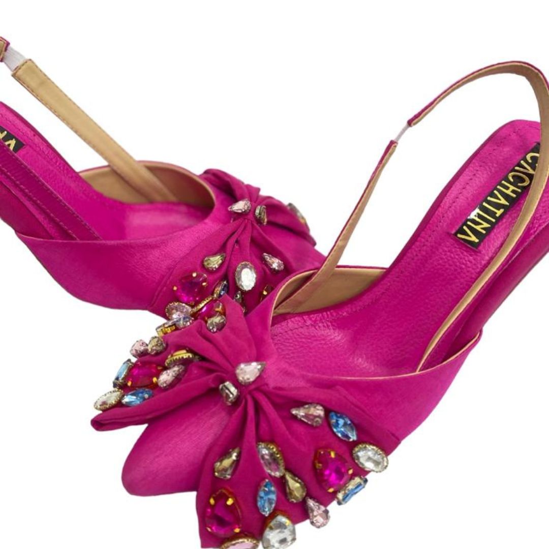 KYLIE - CALZADO CACHATINA - ESTILETO MUJER - CUERO FUCSIA - TACON 7.5 (10 CM)
