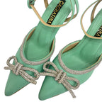 FABRIZIA - CALZADO CACHATINA - ESTILETO MUJER - CUERO VERDE CASCADE - TACON 8.5 (11 CM)