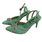 FABRIZIA - CALZADO CACHATINA - ESTILETO MUJER - CUERO VERDE CASCADE - TACON 8.5 (11 CM)