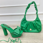 BOLSO CACHATINA - TORY BAG - CUERO VERDE NORA LOZA