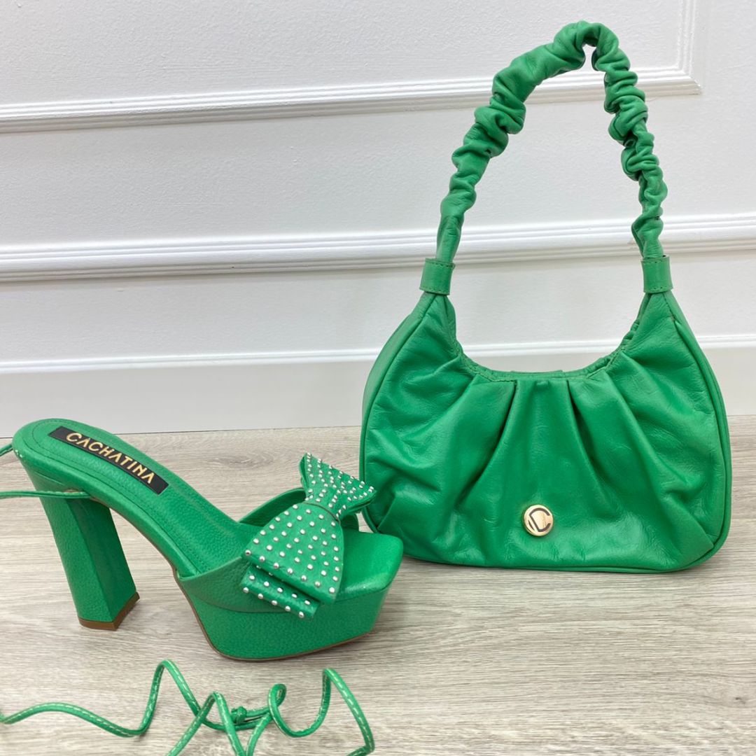 BOLSO CACHATINA - TORY BAG - CUERO VERDE NORA LOZA