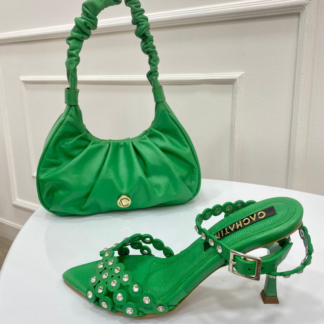 BOLSO CACHATINA - TORY BAG - CUERO VERDE NORA LOZA