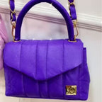 BOLSO CACHATINA - CITY BAG - CUERO AZUL BIGARA