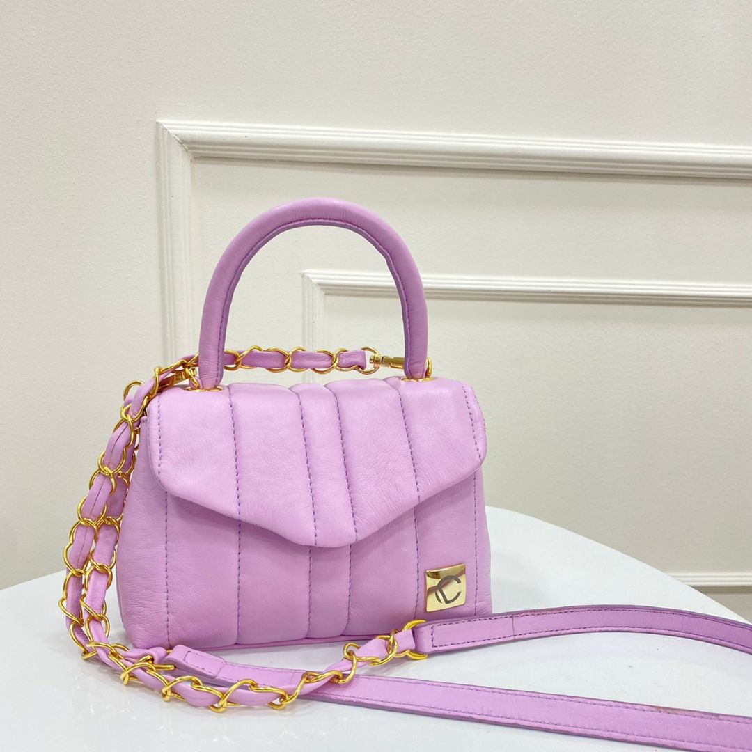 BOLSO CACHATINA - CITY BAG - CUERO LILA