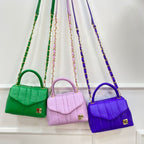 BOLSO CACHATINA - CITY BAG - CUERO LILA