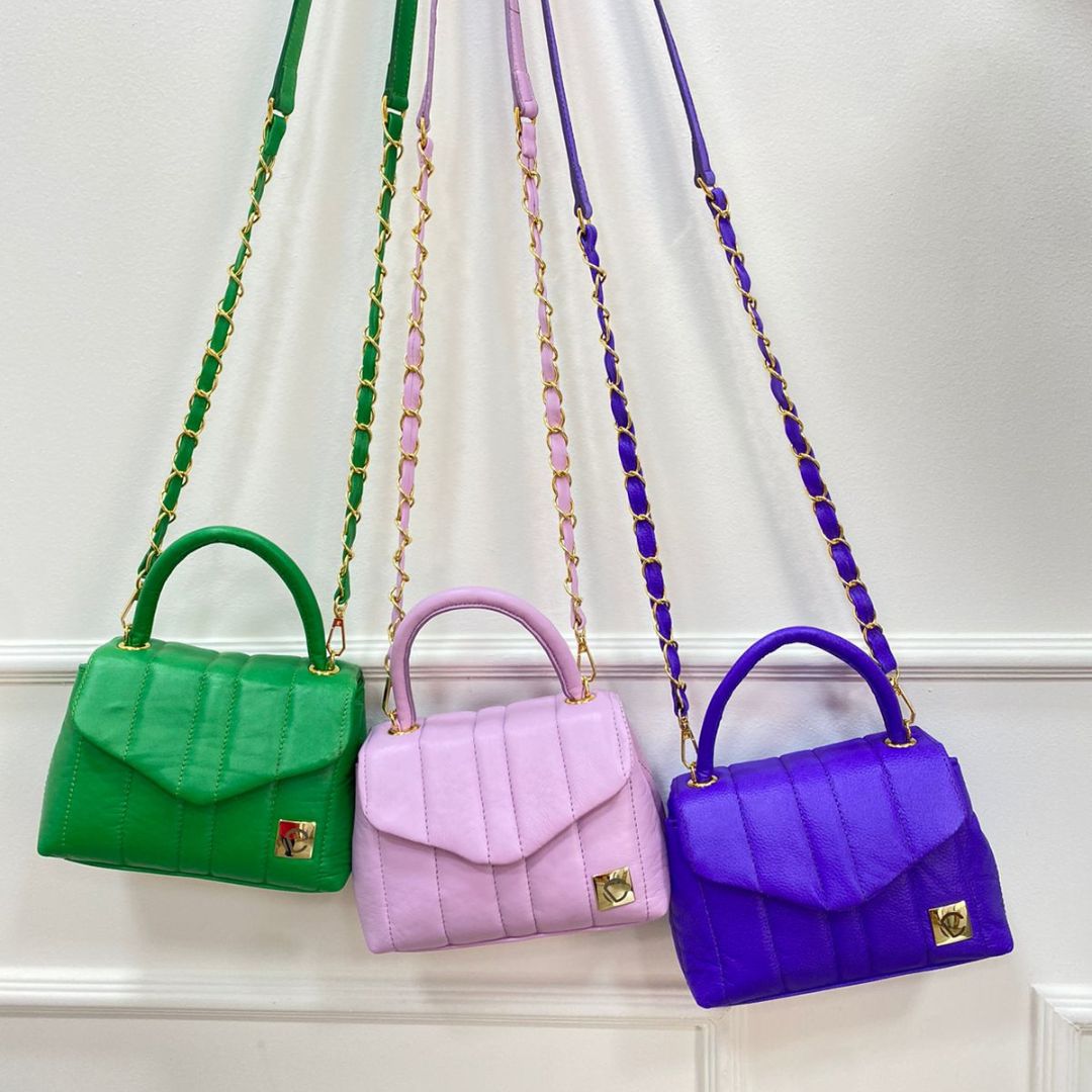 BOLSO CACHATINA - CITY BAG - CUERO LILA