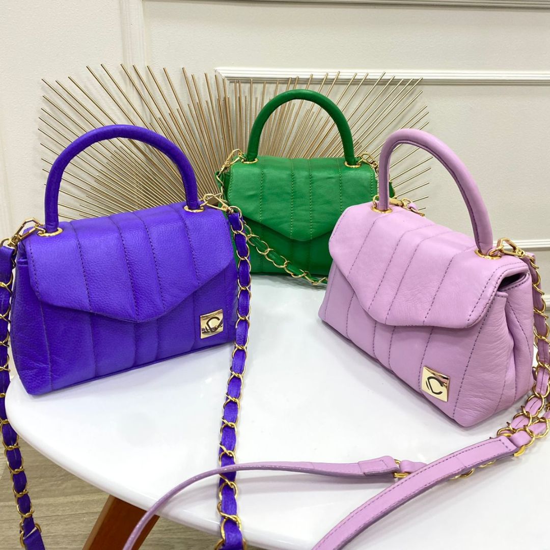 BOLSO CACHATINA - CITY BAG - CUERO LILA