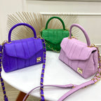 BOLSO CACHATINA - CITY BAG - CUERO VERDE NORA LOZA