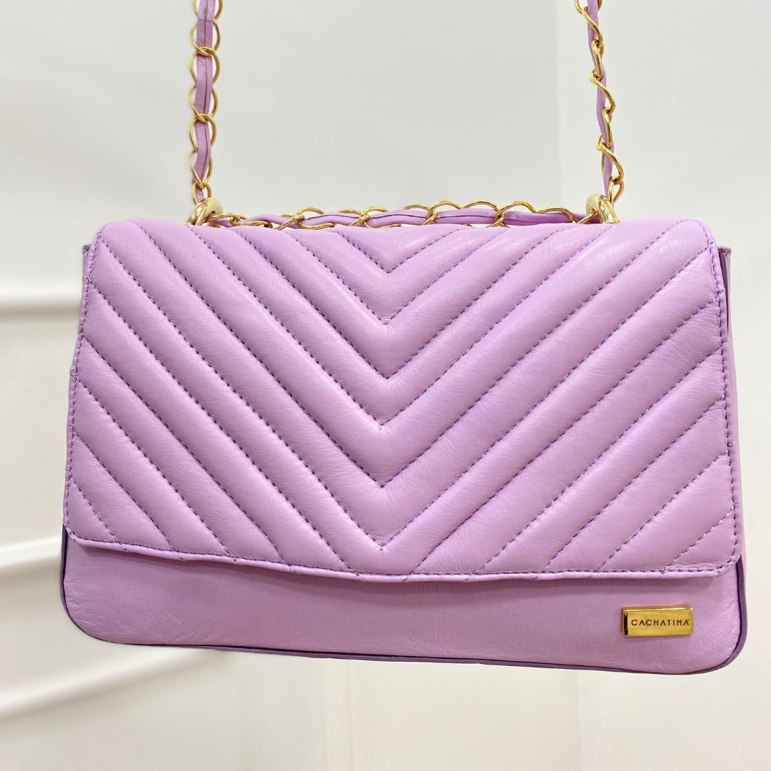 BOLSO CACHATINA - KATRINA BAG - CUERO LILA