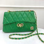 BOLSO CACHATINA - RIVER BAG - CUERO VERDE LOZA