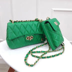 BOLSO CACHATINA - RIVER BAG - CUERO VERDE LOZA