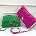 BOLSO CACHATINA - RIVER BAG - CUERO VERDE LOZA