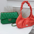 BOLSO CACHATINA - RIVER BAG - CUERO VERDE LOZA