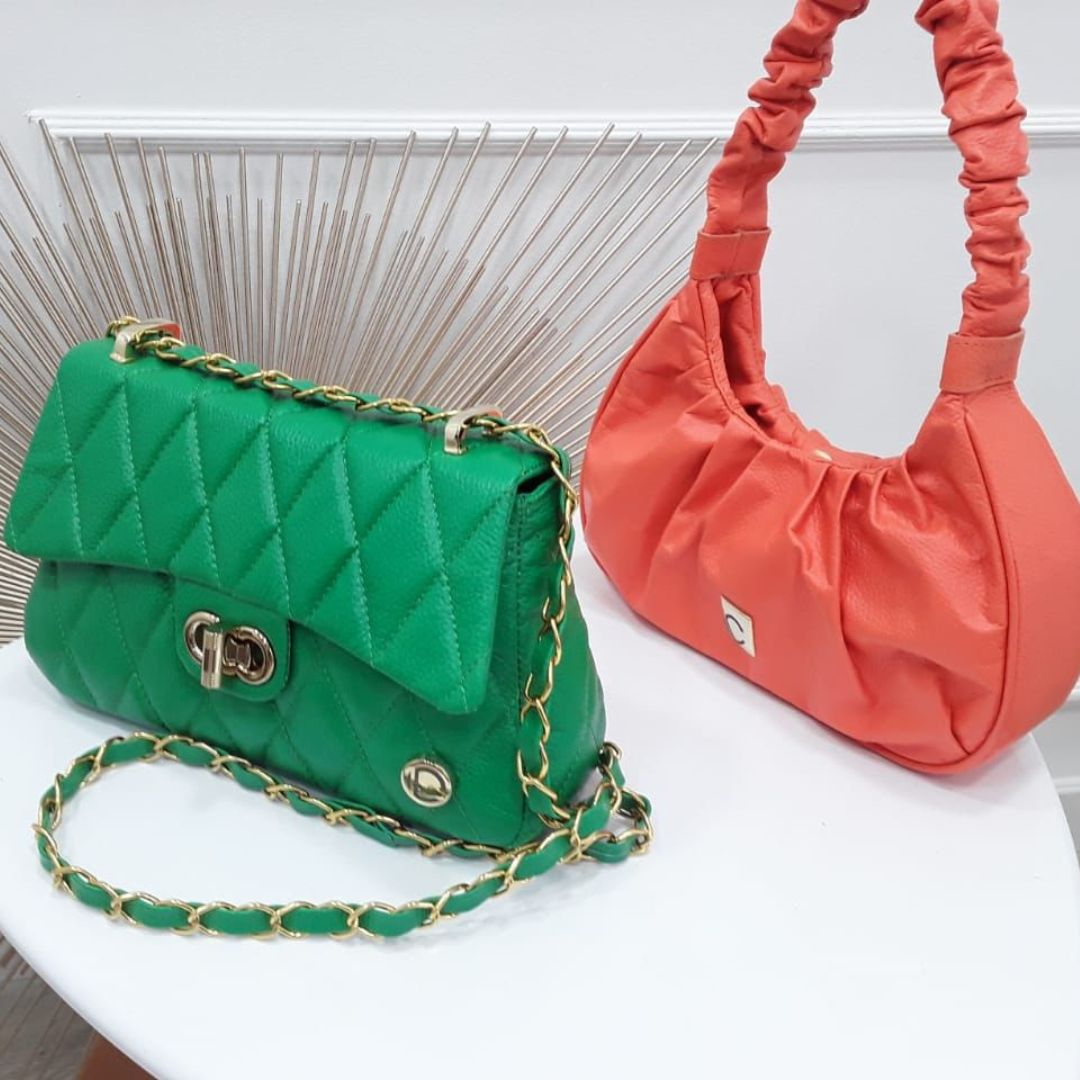 BOLSO CACHATINA - RIVER BAG - CUERO VERDE LOZA