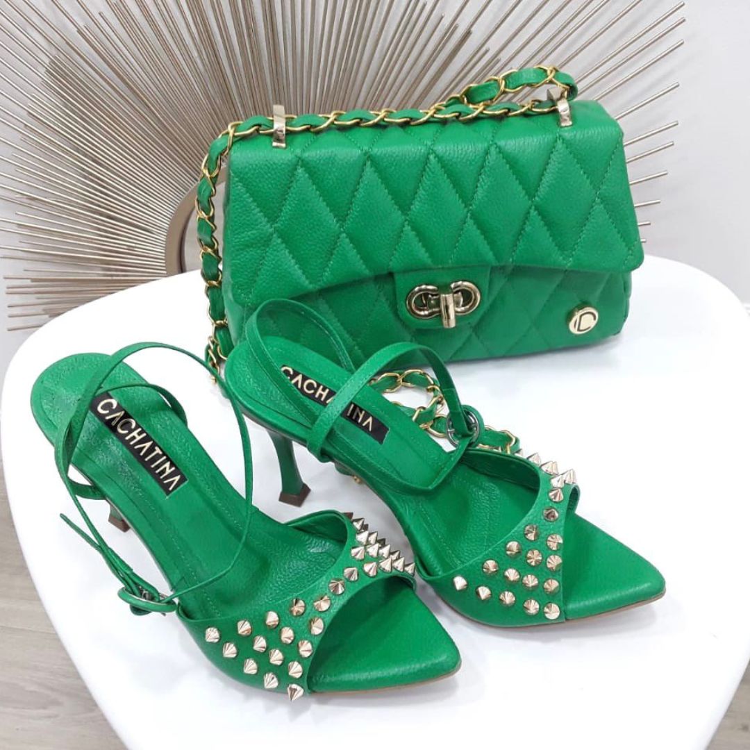 BOLSO CACHATINA - RIVER BAG - CUERO VERDE LOZA