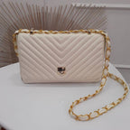 BOLSO CACHATINA - KLOE BAG - CUERO TALCO