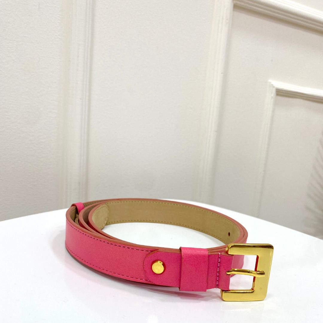 CORREA CACHATINA - LOVIE STORE - CUERO ROSA FRESA