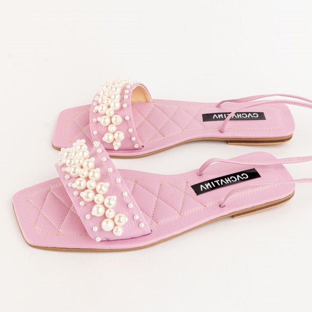 ODESSA STORE CALZADO CACHATINA SANDALIA PLANA MUJER CUERO