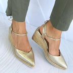CALZADO CACHATINA - PLATAFORMA MUJER - TIZIANA STORE - CUERO DORADO - ALTURA 5.5 (7.5 CM)