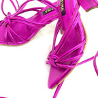 CALZADO CACHATINA - TACON MUJER - PAINET - CUERO FUCSIA - ALTURA 7.5 (10 CM)