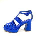 TACÒN - SNOWY - 7.5 - CUERO AZUL PRINCESA - CALZADO CACHATINA