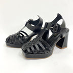 TACÒN - SNOW - 7.5 - CUERO NEGRO - CALZADO CACHATINA