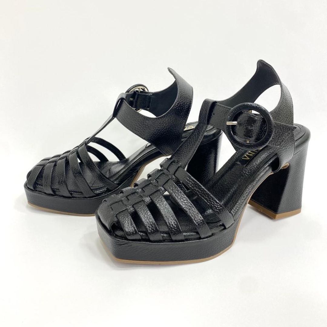 TACÒN - SNOW - 7.5 - CUERO NEGRO - CALZADO CACHATINA