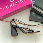 TACÒN - BUDAPE - 7.5 - CUERO NEGRO - CALZADO CACHATINA