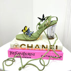 TACÓN - CAMERON - 7.5 - CUERO VERDE ALOE - CALZADO CACHATINA