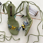 TACÓN - CAMERON - 7.5 - CUERO VERDE ALOE - CALZADO CACHATINA